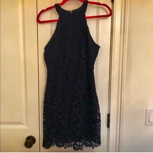 Lulus navy blue lace dress